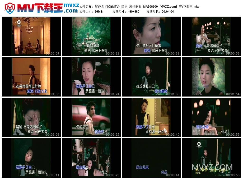 郑秀文-何必(MTV)_国语_流行歌曲_MA508909